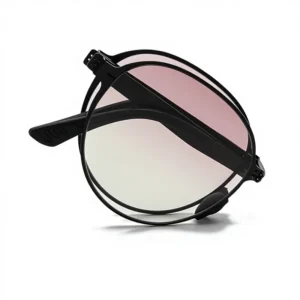 New Style Unisex Metal Folding Sunglasses with UV400 Protection Gradient Nylon Lenses High Quality for Outdoor Driving