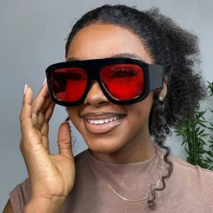 New Sunglasses Trendy Luxury Women’s Retro Shades Vintage Brown Sunglasses for Men Oversized Square Sunglasses