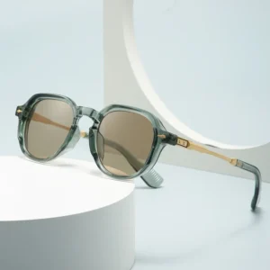 New Trend Fashion Round Popular Vintage TR90+Metal Durable Block the Sunshine Unisex Sunglasses