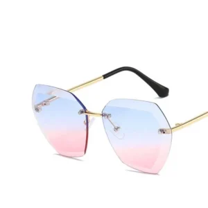 New Trend Oversized Fashion Style Kids Sun Glasses Frameless Copper Sunglasses