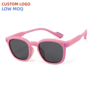 New Trending Custom Logo Square Kids Sunglasses Colorful UV400 Protection Eyewear for Boys and Girls