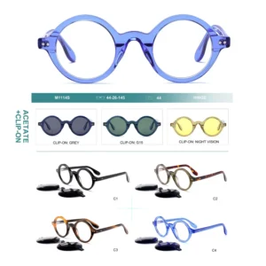 New Trendy Fashion Classic Retro Acetate Full Rim Clip Polarized UV400 Anti-Glare Elegant Sunglasses for OEM ODM
