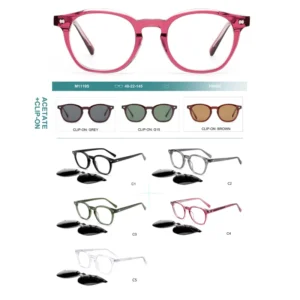 New Trendy Fashion Classic Retro Acetate Full Rim Clip Polarized UV400 Anti Glare Women’s Sunglasses for OEM ODM