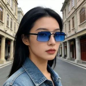 New Trendy Fashion Classic Vintage Handmade Sunglasses Women’s Full Rim Square UV400 Protection SW-14 Anti-Glare