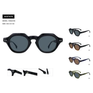 New Trendy Fashion Vintage Acetate Frame Polarized UV400 Sunglasses Comfortable Full Rim Square Women ELEGANT for OEM and ODM