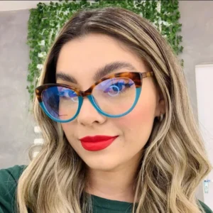 New Trendy Women Cat Eye Glasses Frame Tr90 Anti Blue Light Blocking Spectacles Optical Frames