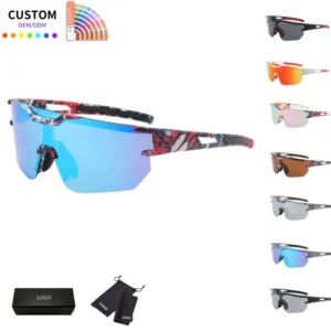 New Windproof Polarized Sports Sunglasses Viper Fashion Sport UV400 Unisex TAC Lens Transparent Green Custom Shades LOGO
