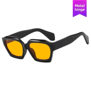New Women European American Style Full Frame Irregular Polygon Polarized UV400 Sunglasses Unique Trendy Modern Street