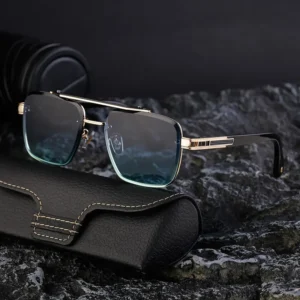 New Women’s Double Bridge Stylish Rimless Sunglasses Fashion Glasses Style Men Shades Square Sunglasses