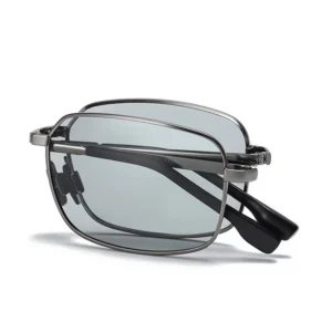 New Women’s Metal Polarized Color Changing Folding Fashion Sunglasses Square Night Vision Glasses A615