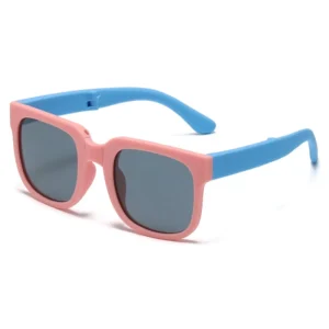 New Xcy Large Full Frame Folding Children’s Fashion Silicone Polarized UV400 Sunglasses Travel & Party Use