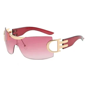 New square Rimless Frame Designer Sunglasses Women Vintage Metal Sunglasses Fashionable Sunglasses for Women