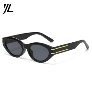 New style European American Cat eye Sunglasses for Women Gradient Lenses White Brown Colors Full Rim Frame Oval Durable Design