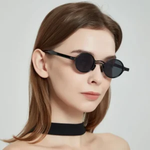 New sunglasses oval frame women plastic material sunglasses