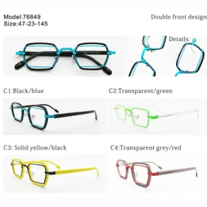 Newest High Quality Unique Optical Spectacle Frames Acetate Metal Hand Made Eyeglasses Frames