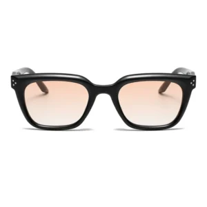 Newly TR90 Sunglasses Polarized Trendy Gradient Color Lens Square Frame With Rivet Detail Design