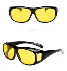Night Vision Driving Glasses Fit Over Prescription Glasses Wrap Around Sunglasses Anti Glare for Fishing Night Vision Glasses