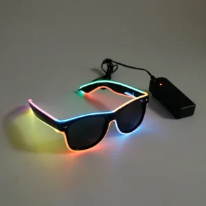 Novelty EL Wire LED Glow Sunglasses for Festivals for Christmas Graduation New Year and Thanksgiving Parties