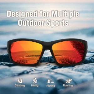 OEM Custom TR90 Full Frame Sports Sunglasses Polarized UV400 Protection Colored Lenses for Running Cycling Outdoor