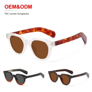 OEM Custom Thick Fashion Retro High Quality Eyewear for Men and Women Unisex Acetate Sunglasses Eyeglass Frame Polarized Lenses