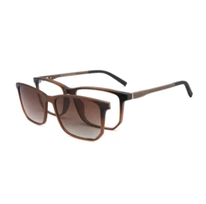 OEM ECO Bio TR Material TAC Polarized Luxury Full Rim Square Unisex Clip on Eyeglasses