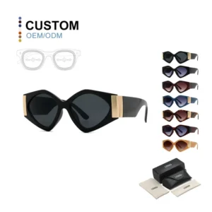 OEM Fashion UV 400 PC New Fashion Frame Custom Logo Cat Eye Women Shades Sun Glasses High Quality Luxury Sunglasses Women