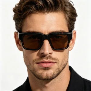 OEM Glasses Man Sunglasses Black Vintage Square Acetate Sunglasses