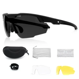 OEM ODM Sports Sunglasses Safety Glasses Tactical Eyewear TR90 Frame Interchangeable Lenses With Prescription Insert