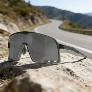 OEM TR90 Full Frame Cycling Sunglasses UV400 Windproof Outdoor Sports Eyewear Blue Lens for Road Bike MTB Unisex