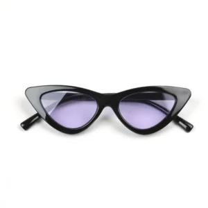 One Piece Cat Eye Sunglasses for Kids Solid Colors Blue White Red Yellow PC Frame for Summer Beach Pool Parties