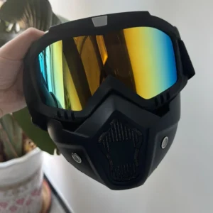 Open Face Helmet Goggles Goggles Sunglasses Bicycle Sports Goggles Sand Barrier Wind Deflection PC Material for Safeguard