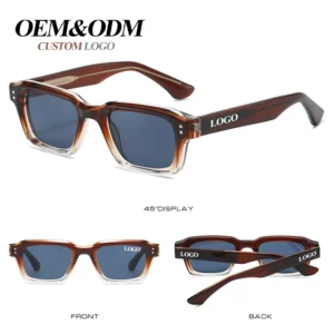 Orange Lens Stylish Sunglasses for Women Summer UV400 Italy Design CE Men in Bulk Square Sunglasses