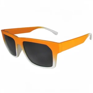 Orange-white Gradient PC Frame UV400 Protection Square Sunglasses for Men Women Summer Beach Driving