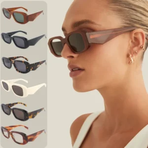 Original Designer Classic Rectangular Small Frames Custom LOGO Sun Glasses Women Anti UV Eyewear Gafas De Sol Homb Factory