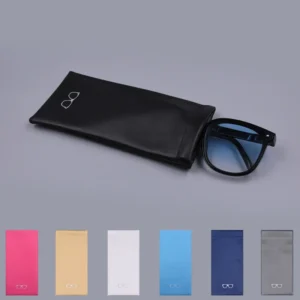 Outdoor Eyeglass Pouch with Press Spring Snap Open Elastic Mouth Sunglasses Bag for Travel Glasses Carry
