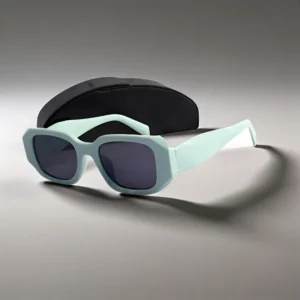 Outdoor Fashion Sunglasses with Logo Retro Small Rectangle UV400 Lenses PC Frame Unisex Design for Streetwear