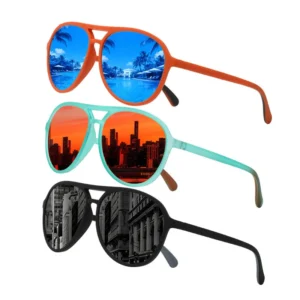 Outdoor Sports Polarized Sunglasses UV400 Protection Lightweight PC Frame for Daily Casual Wear Cycling Running Driving