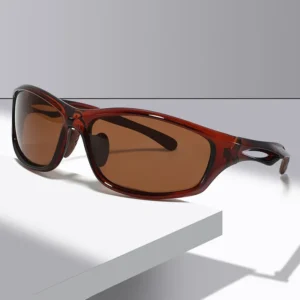 Outdoor Sports Sunglasses Men Hollowed Temple Arms UV400 Polarized Narrow Frame