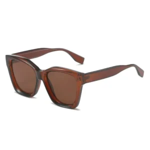 Outdoor Sunglasses Oversized Square Cat Eye Shades for Traveling Hiking UV400 Blue PC Frame Acrylic White Blue