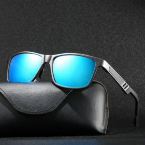 Outdoor UV400 Blocking for Driving Fishing Polarized Pilot Color Mirror Lens Men’s Retro Sunglasses Aluminum Magnesium Frame