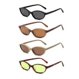 Oval Fashion Polarized Sunglasses Women’s Retro Frame UV400 Sunglasses Acetate Frames