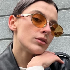 Oval Metal Sunglasses UV400
