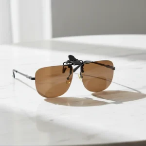 Oversized Blue Black Gold Frames Flip-Up UV400 Polarized TAC Lenses Sunglasses for Driving