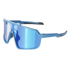 Oversized Blue TR90 Frame Photochromic Mountain Bike Sunglasses UV Protection Running Cycling Sport Glasses