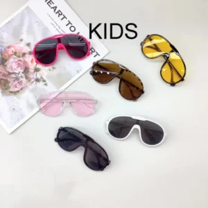 Oversized Fashion One Piece Kids Sunglasses Yellow Glasses Trendy Sunglasses