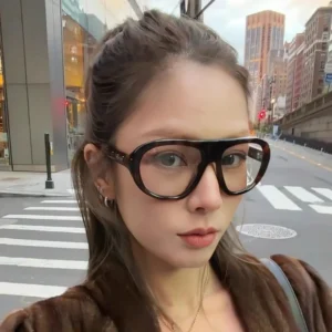 Oversized Frame Classic Ladies Shades Flat Top Large Round Sunglasses for Women