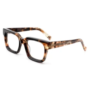 Oversized Optical Acetate Spectacle Frames Square Thick Frame Rectangle Leopard Multicolor Eyeglasses
