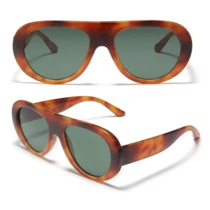 Oversized Oval Acetate Sunglasses Men Women High Quality Luxury Design Sun Glasses Custom Logo