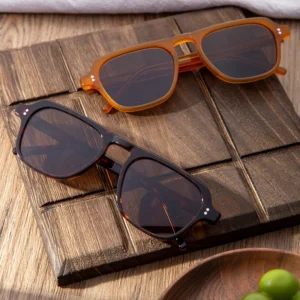 Oversized Round Shades Polarized Tac Lens Acetate Temple Trend Custom Sunglasses Fashion Luxury Sun Glasses