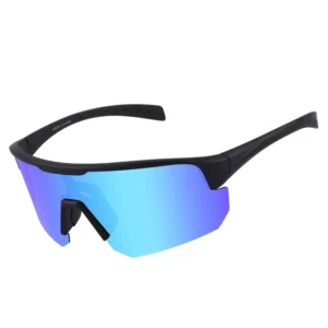 Oversized Sports Eyewear Blue Polarized Glasses Uv400 Half Frame Men Cycling Sunglasses for Bicycle